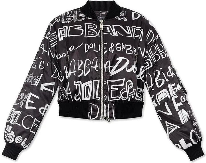 Dolce & Gabbana Graffiti-Printed Bomber Jacket