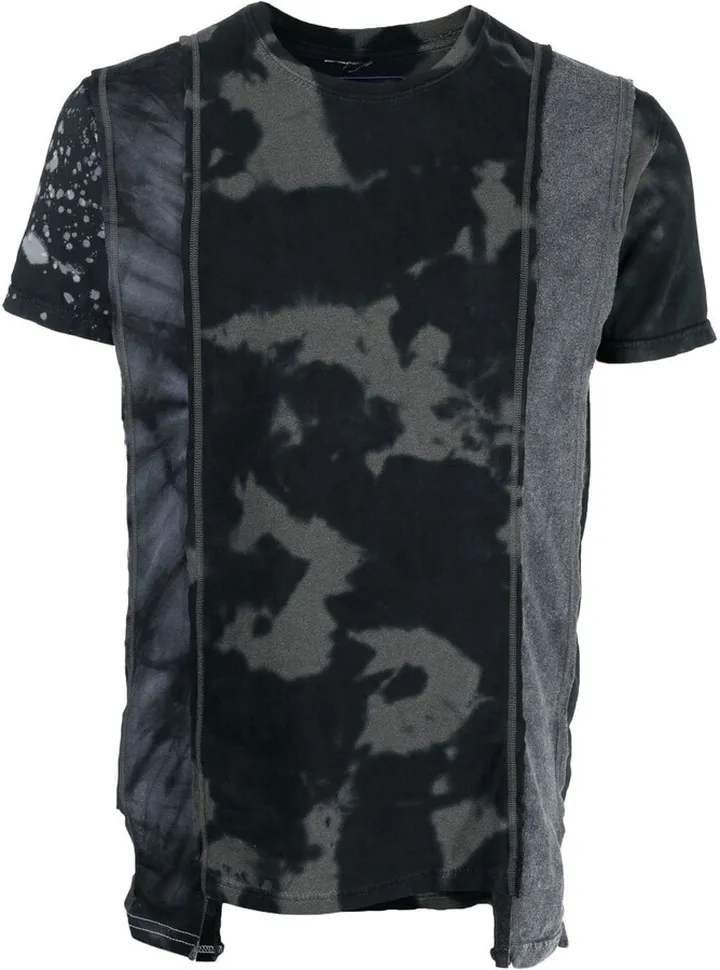 tie-dye patchwork T-shirt