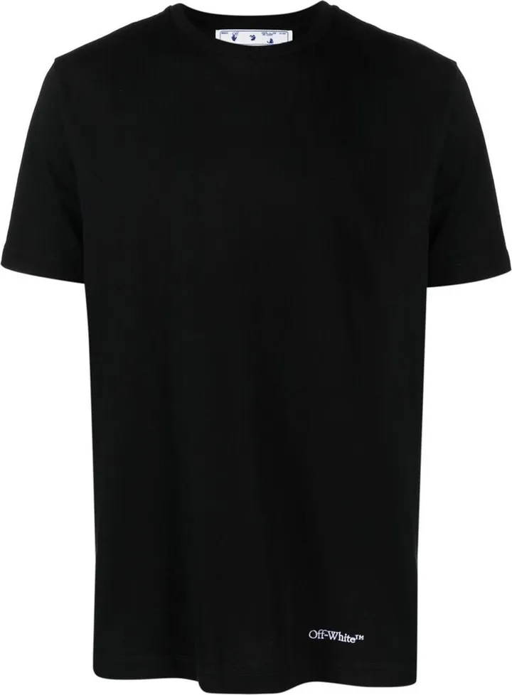 OFF-WHITE- Scribble Diagonal Cotton T-shirt