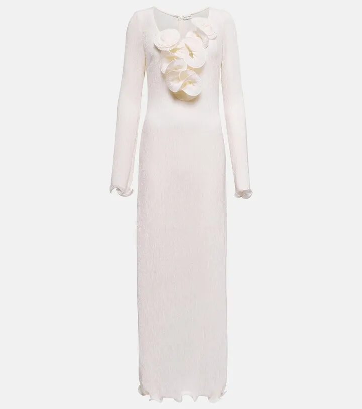Floral shirred gown