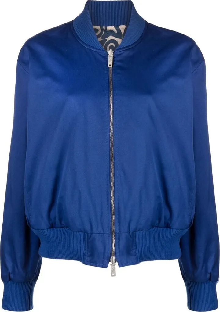 Long-Sleeve Cotton Bomber Jacket