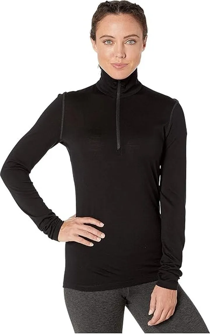 Icebreaker Oasis Long Sleeve Half Zip (Black 1) Women's Clothing