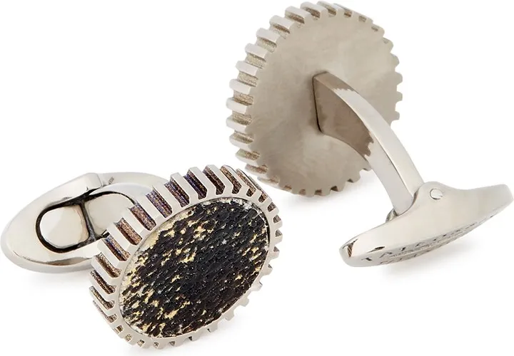 Tateossian Gear Titanium Cufflinks