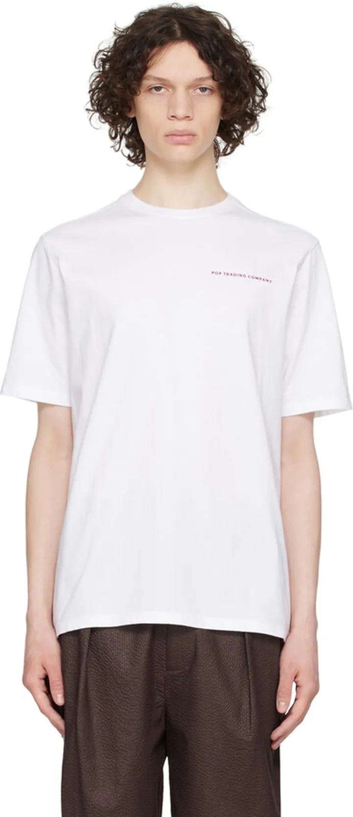 Pop Trading Company White Crewneck T-Shirt