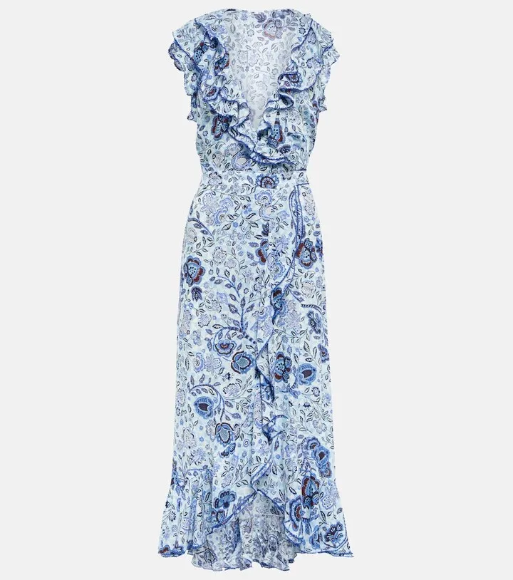 Aude floral midi dress