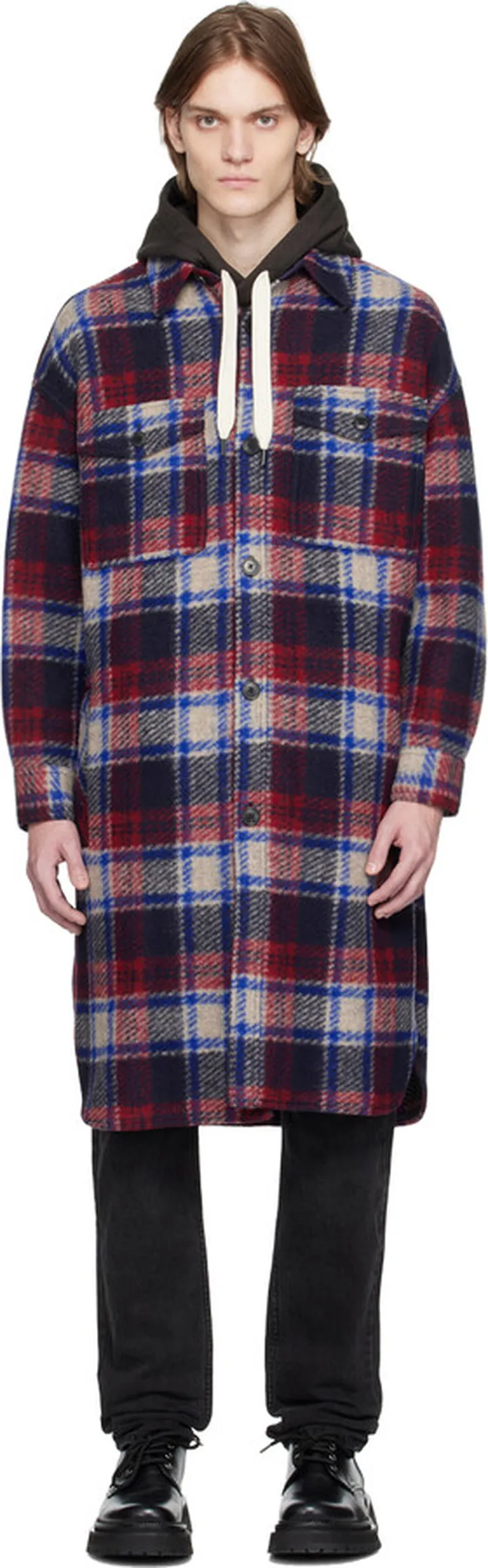 Isabel Marant Blue & Red Kotajo Coat
