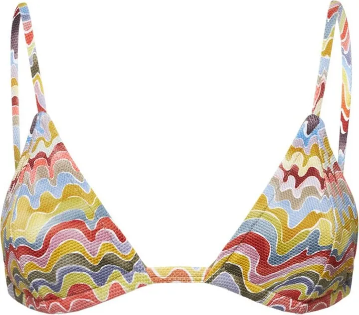 Julian printed triangle bikini top