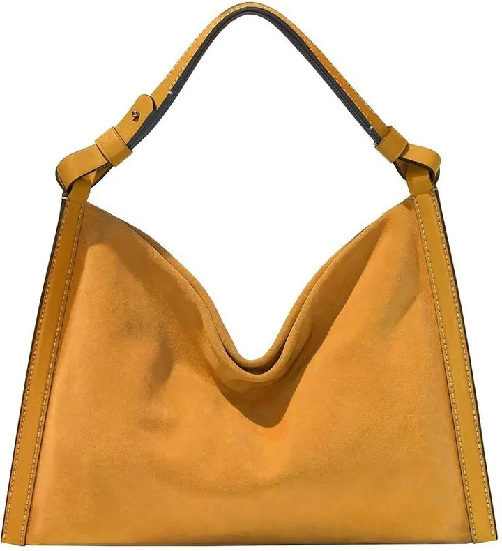 Minetta suede shoulder bag