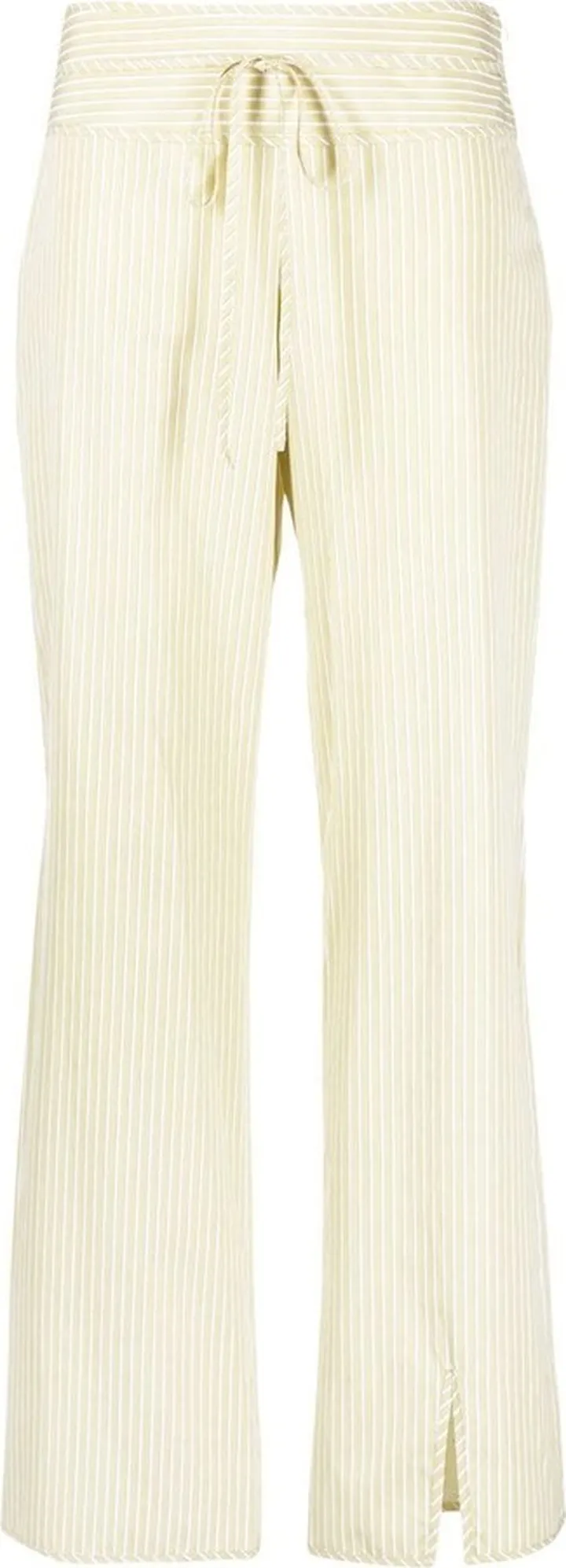 Elizabeth stripe-print straight trousers