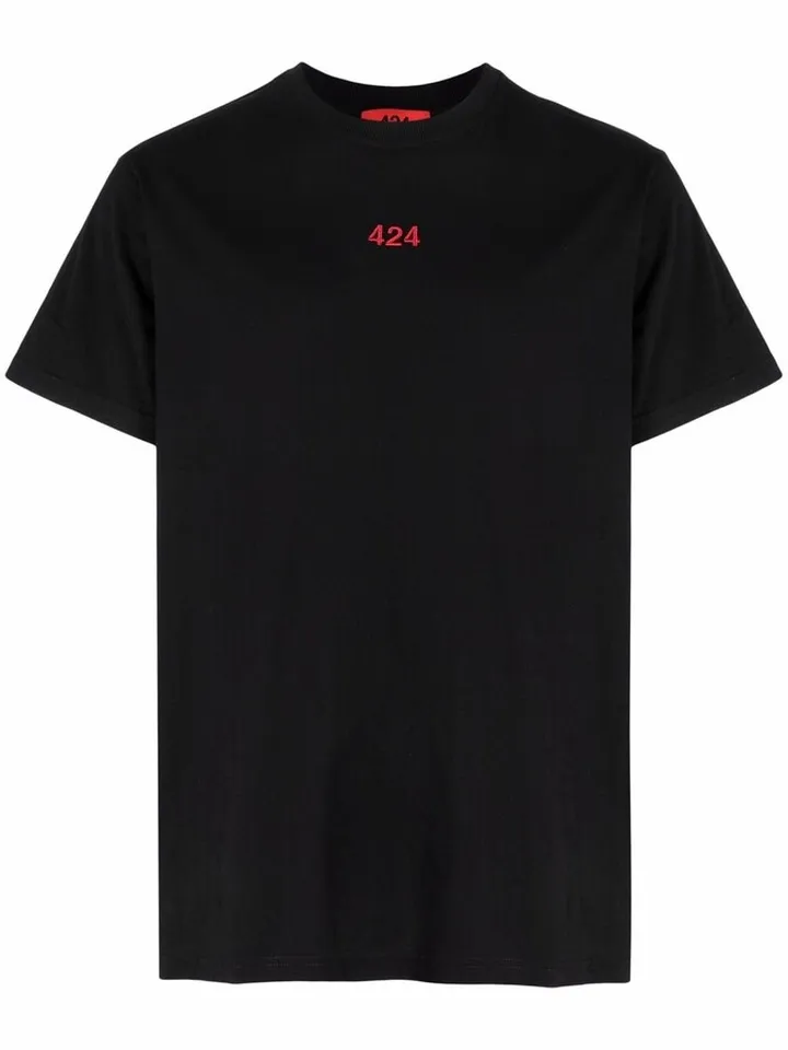embroidered-logo T-shirt