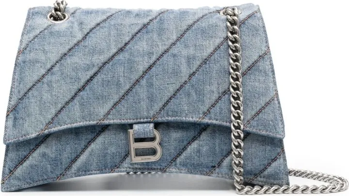 medium Crush denim shoulder bag