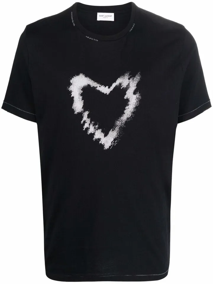 heart-print organic cotton T-shirt