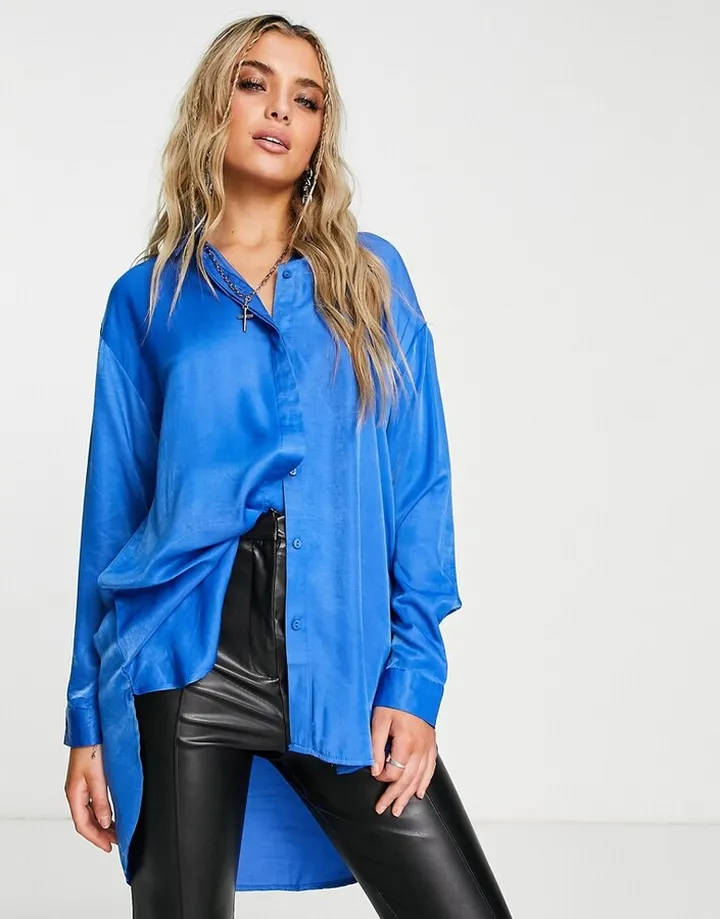 Vila long sleeve shirt in blue