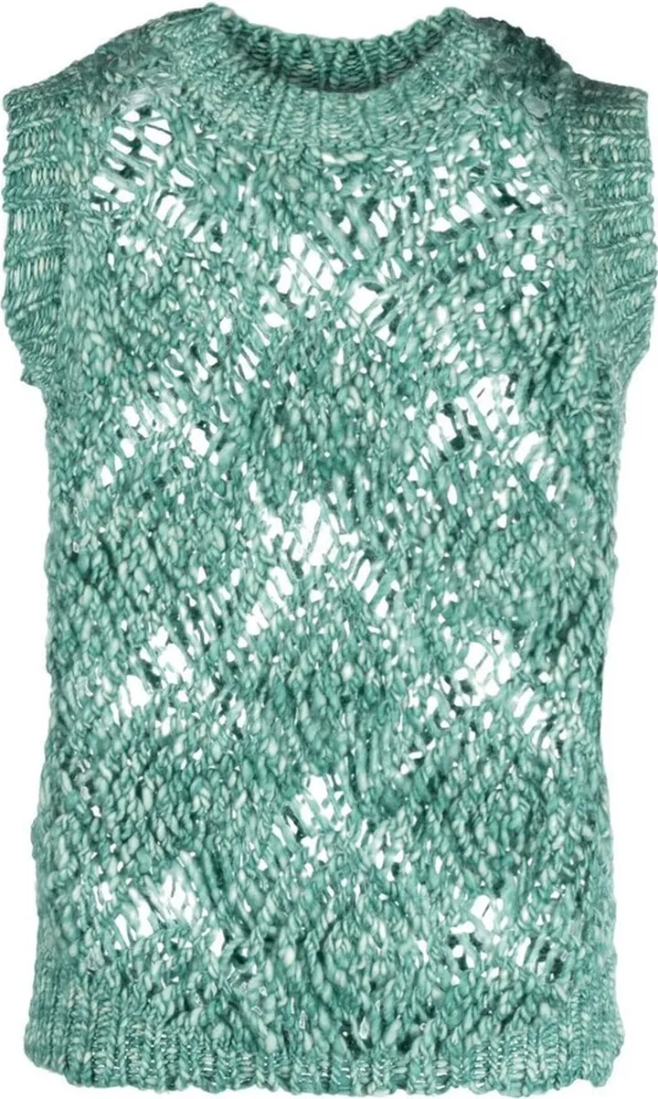 Open-Knit Sweater Vest