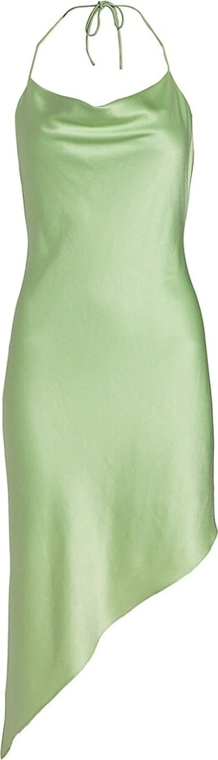 Harmony Asymmetric Satin Slip Dress