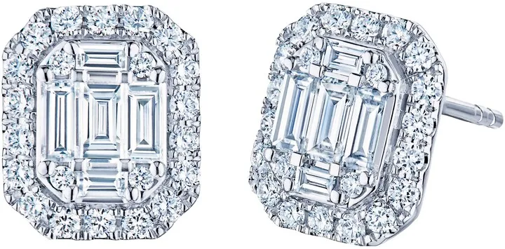 Sunburst Diamond Stud Earrings