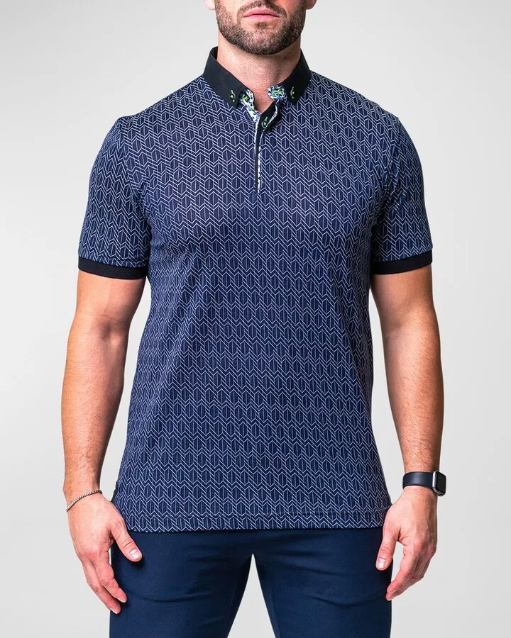 Men's Mozart Geometric Polo Shirt
