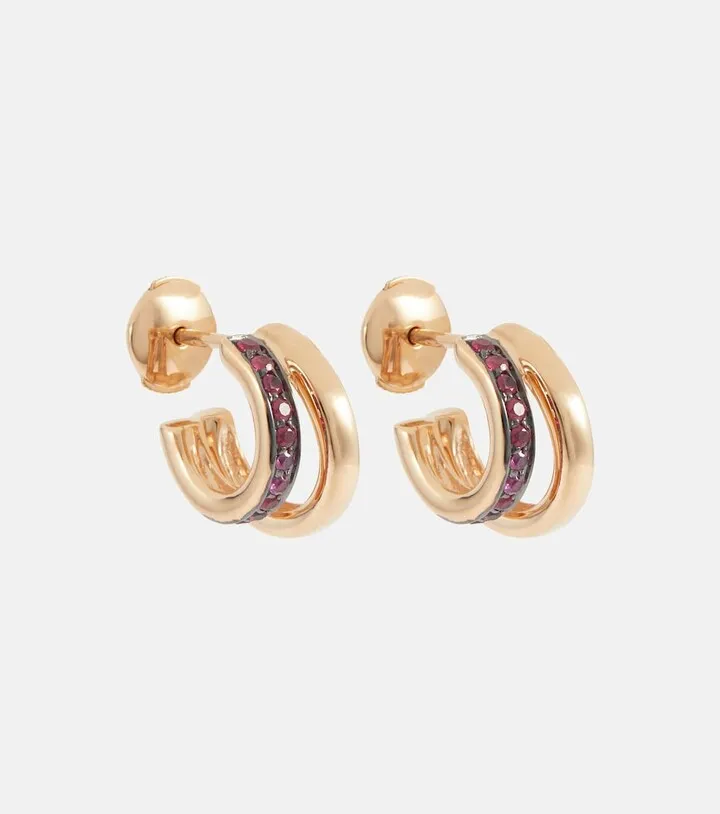 Pomellato Together 18kt rose gold earrings with rubies