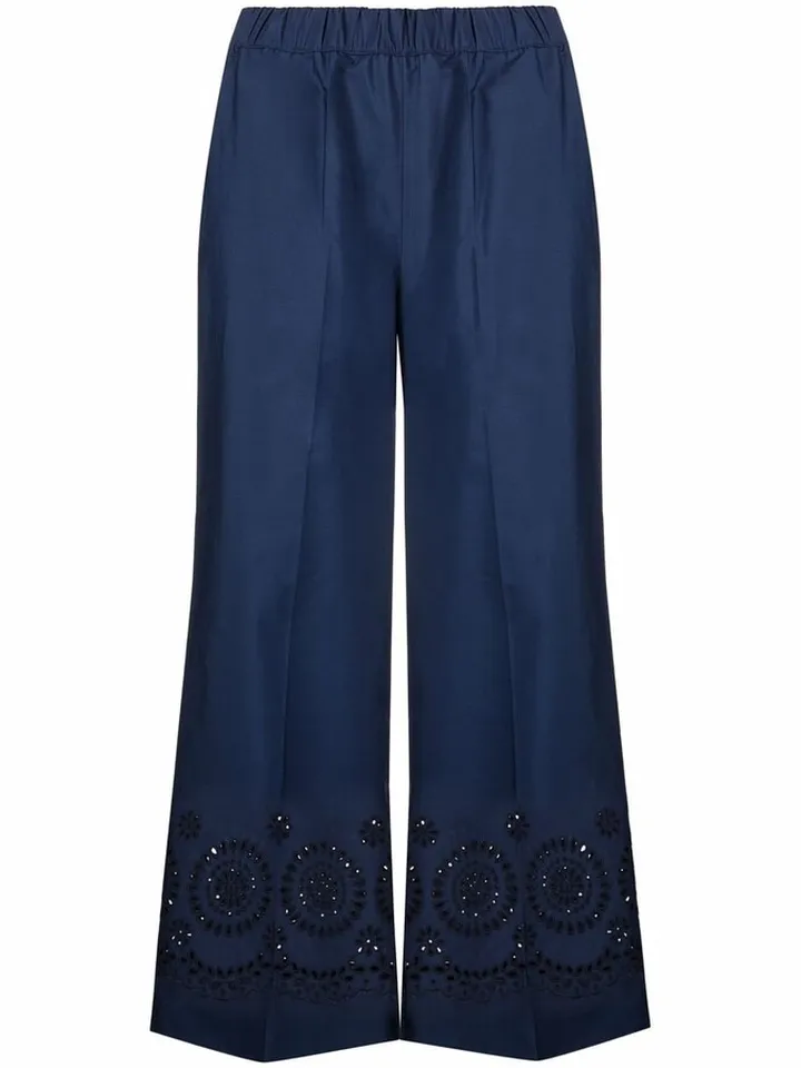 Broderie Anglaise Cropped Trousers