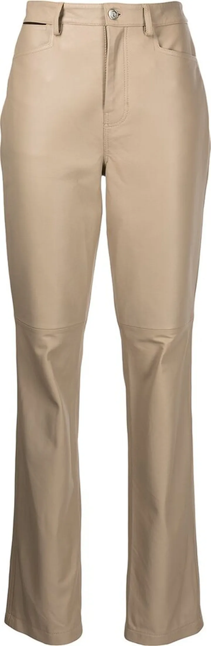 Straight-Leg Leather Trousers