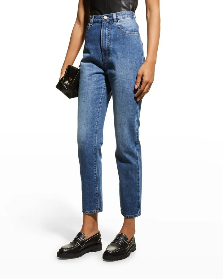 Straight-Leg Denim Pants