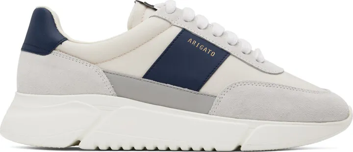 Axel Arigato Taupe & Blue Genesis Vintage Runner Sneakers