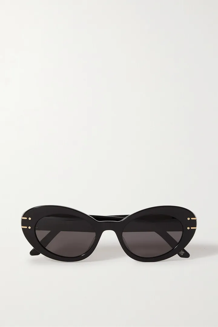 DIOR Eyewear - Diorsignature B3u Cat-eye Acetate And Gold-tone Sunglasses - Black