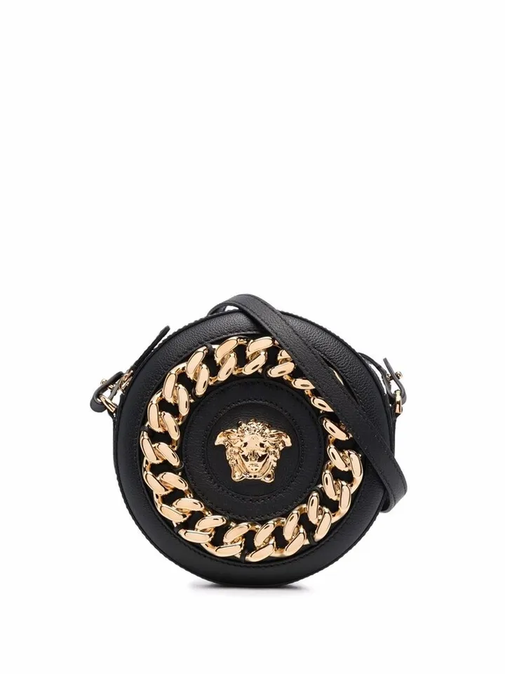 La Medusa round leather bag