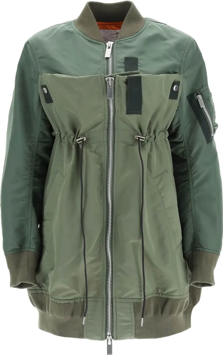 Sacai Long Nylon Bomber Jacket