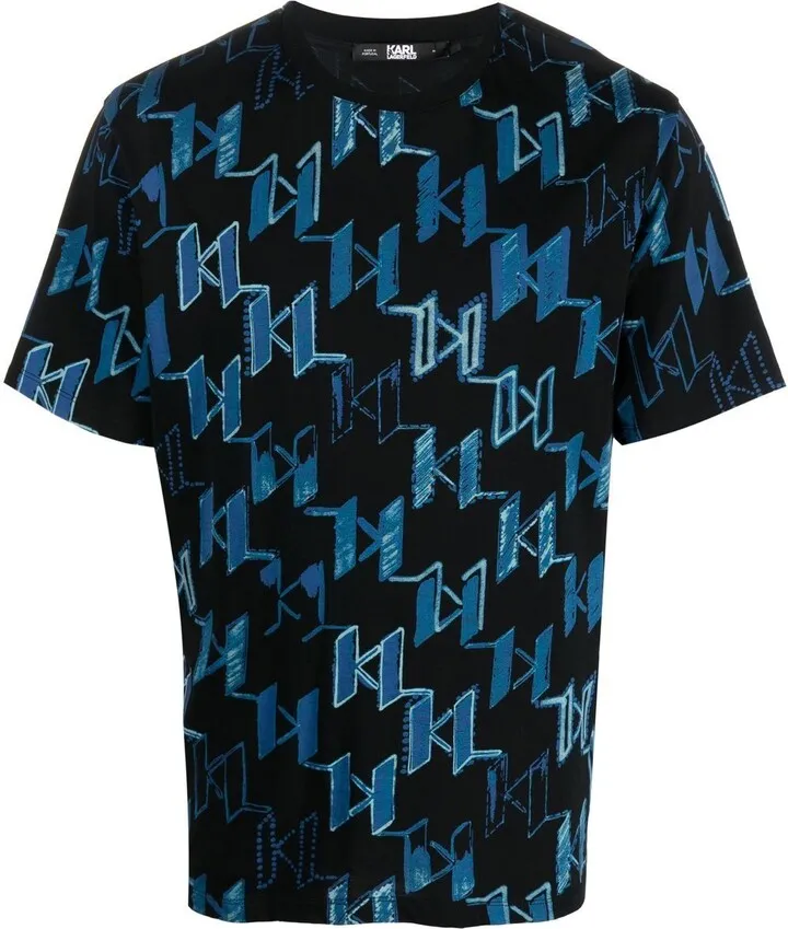 graffiti print short-sleeved T-shirt