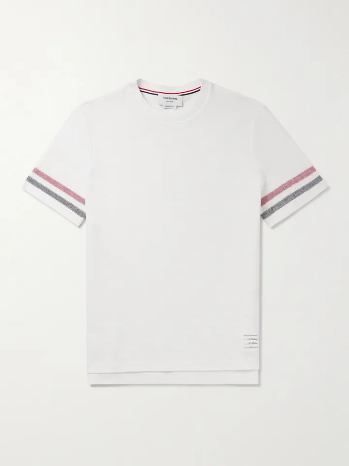 Striped Cotton-Piqué T-Shirt