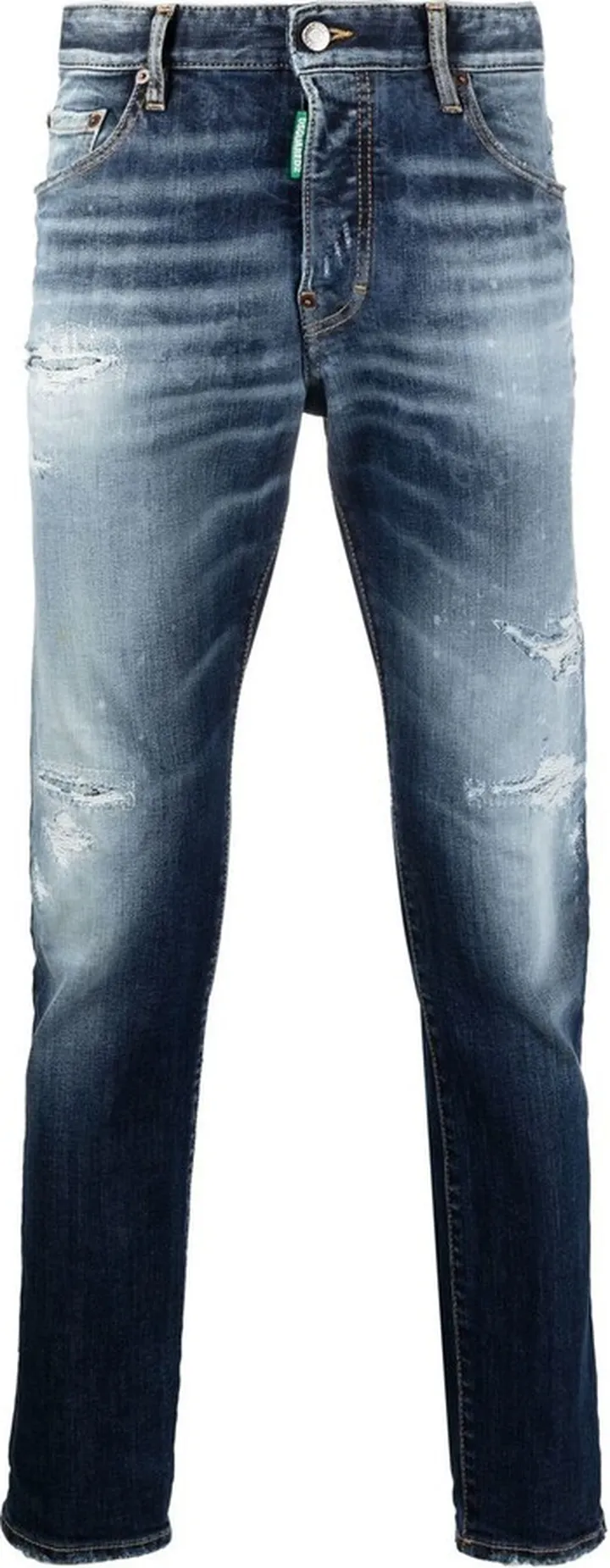 Distressed-Effect Slim Jeans