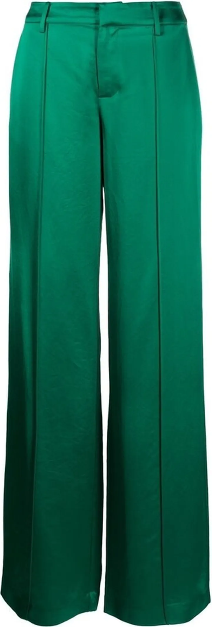 Eliza straight-leg satin trousers
