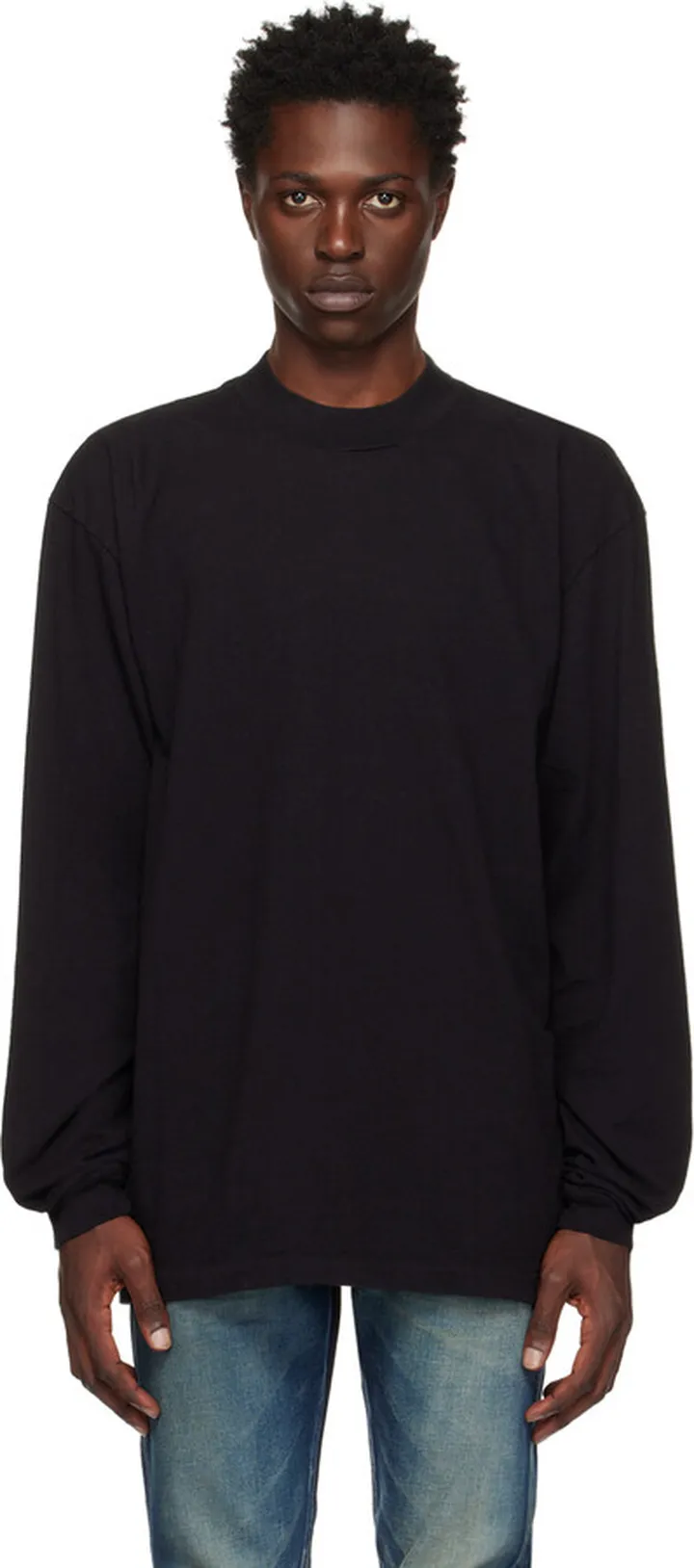 John Elliott Black University Long Sleeve T-Shirt