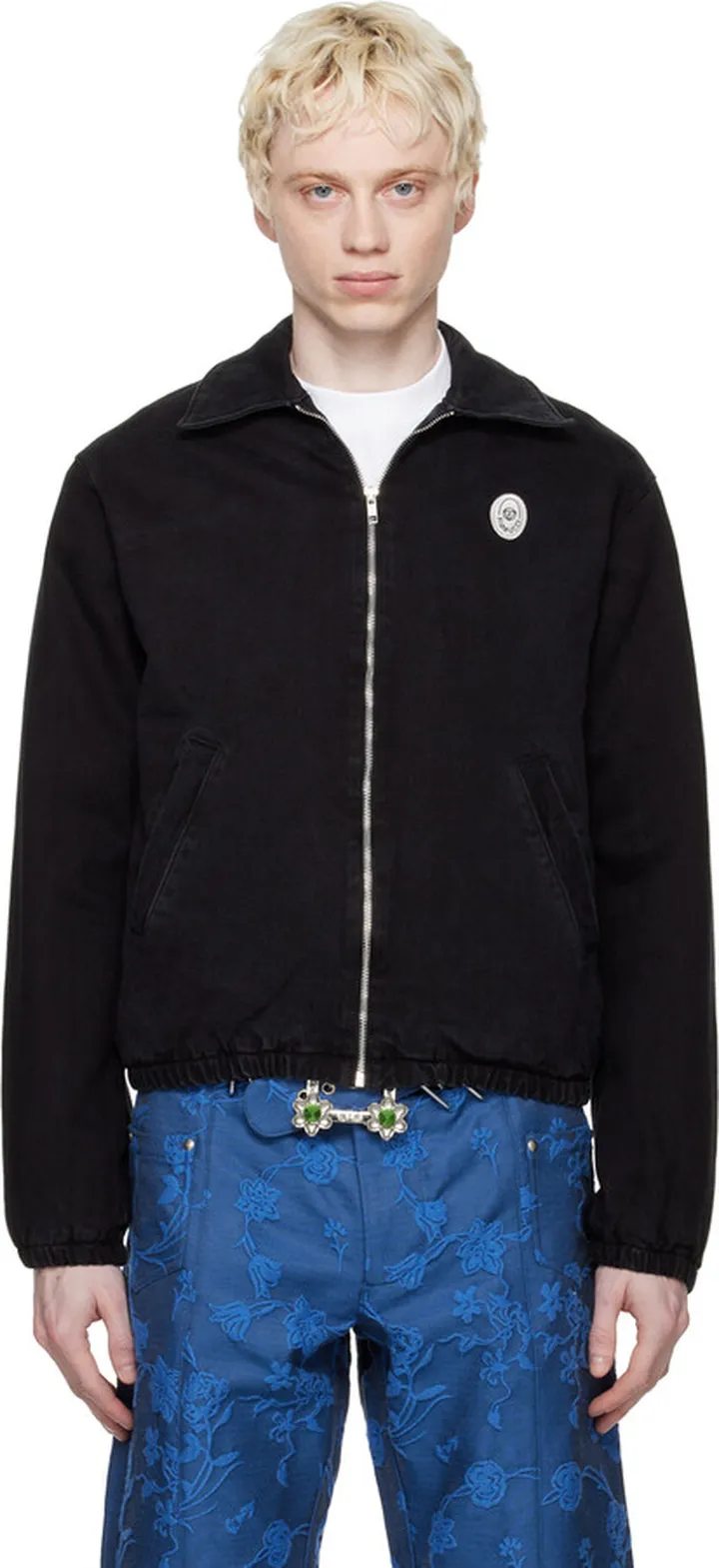 Fiorucci Black Zip-Up Denim Jacket