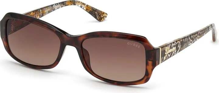 55mm Gradient Rectangular Sunglasses