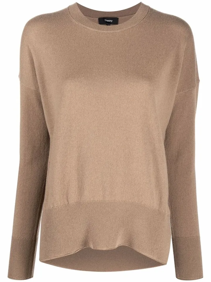 Ribbed-Knit Cashmere Top