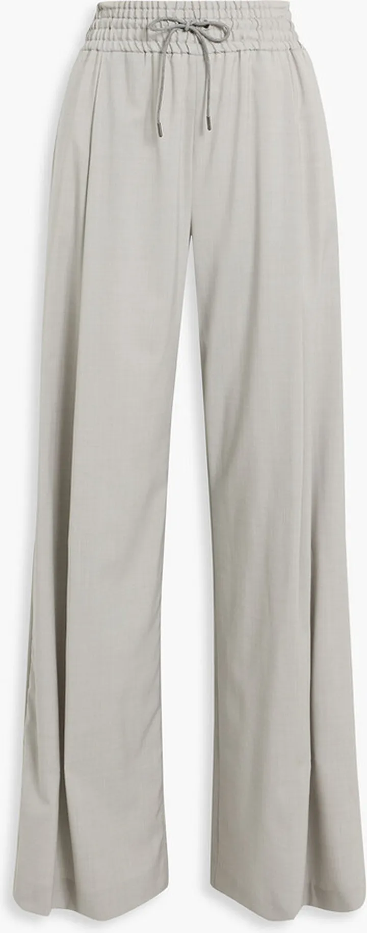 Pleated wool wide-leg pants