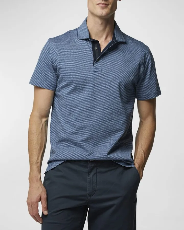 Men's Big River Jacquard Knit Polo Shirt