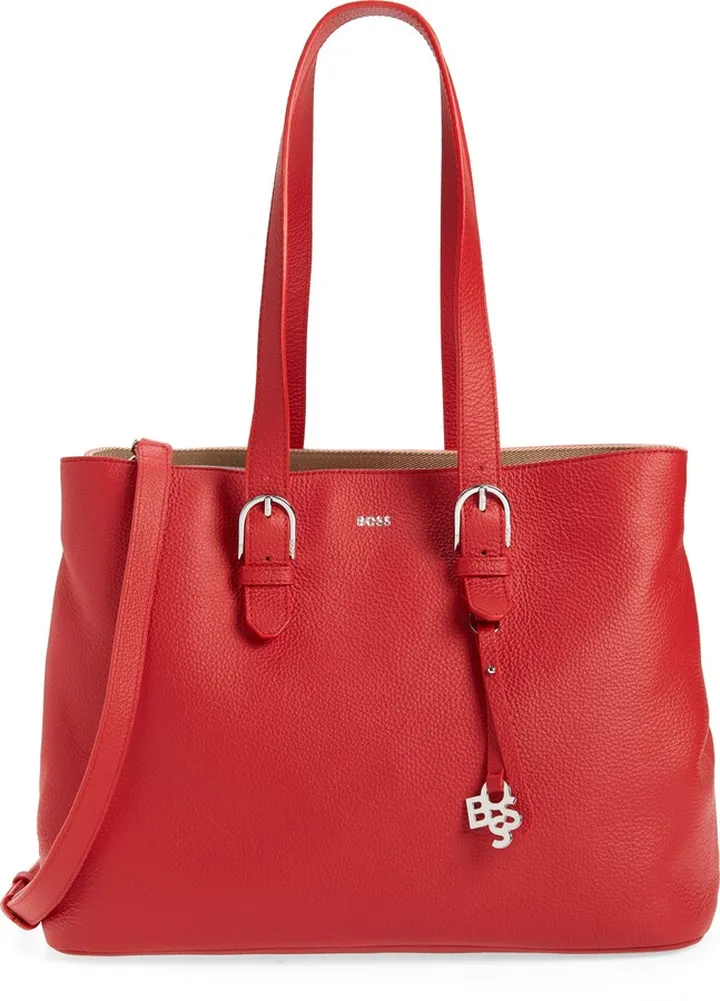 Scarlet Leather Work Bag