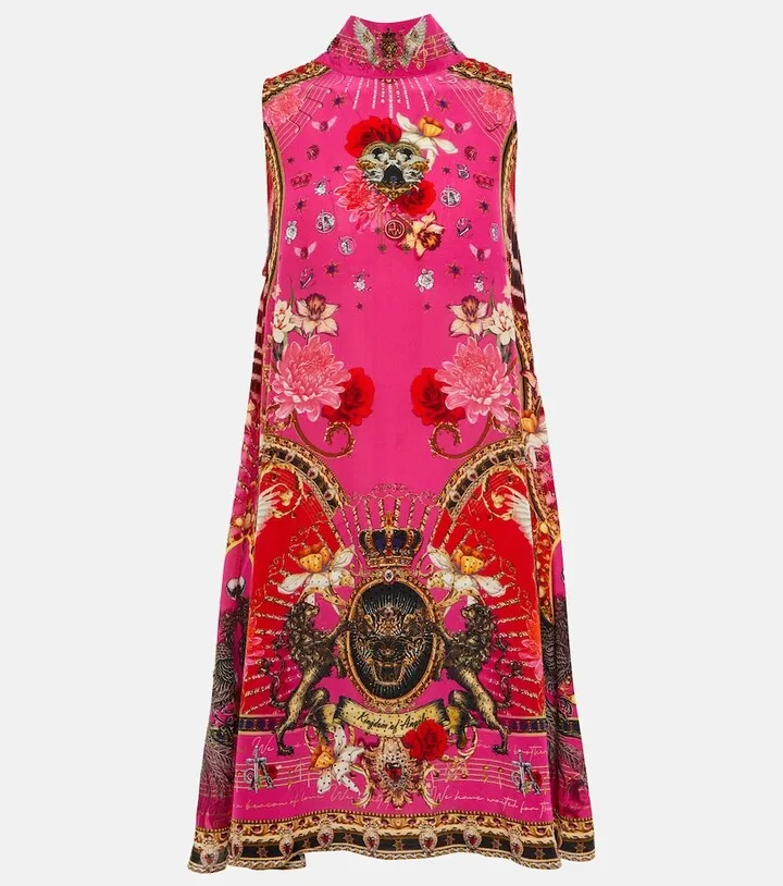 x Robbie Williams self-tie silk dress