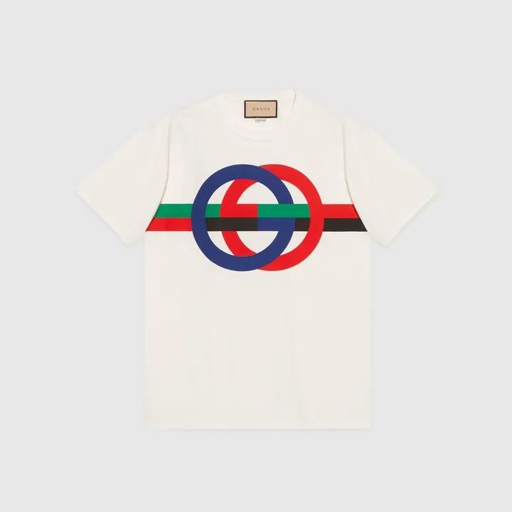 Round GG print cotton T-shirt