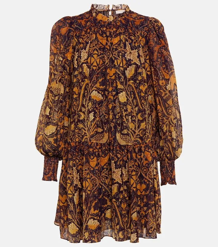 Maja printed chiffon minidress