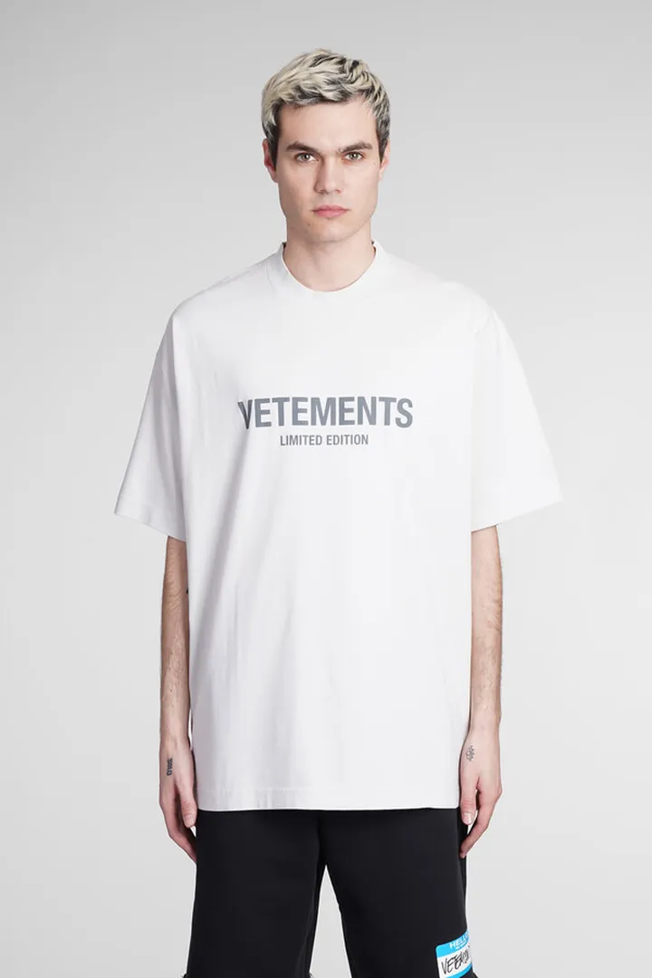 T-shirt In Beige Cotton