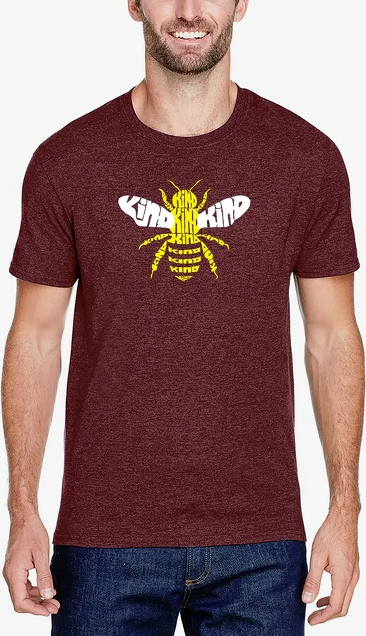 La Pop Art Men's Premium Blend Word Art Bee Kind T-shirt