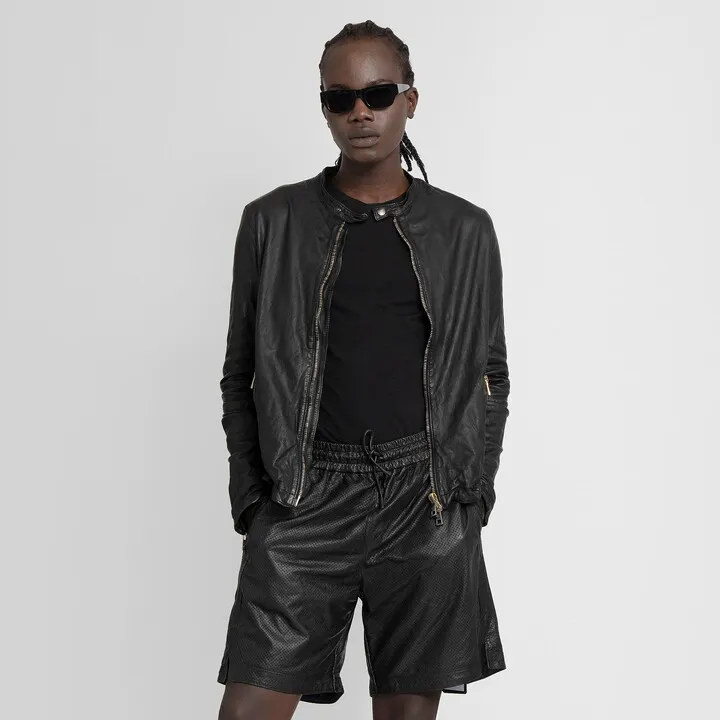 Giorgio Brato Man Black Leather Jackets