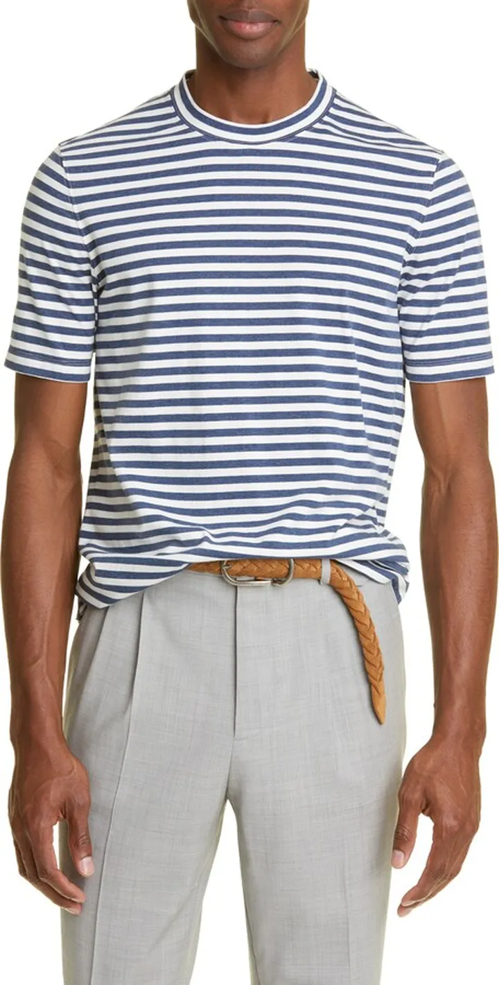 Stripe Cotton T-Shirt