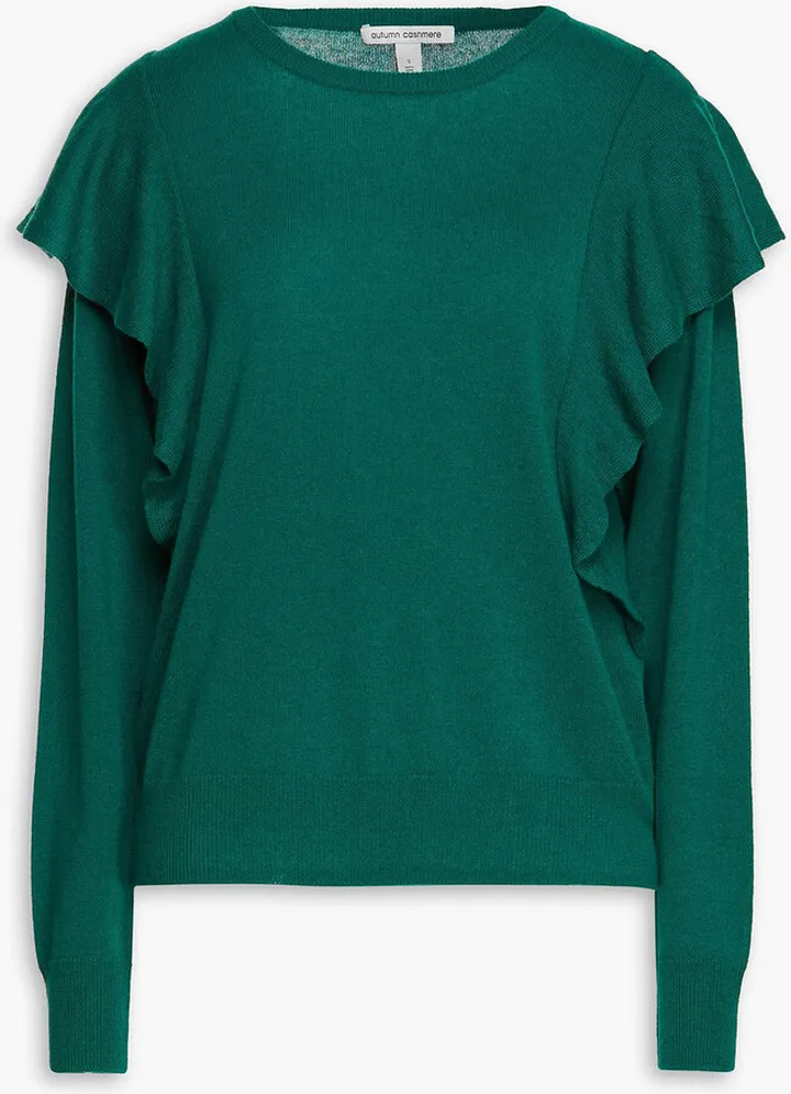 Ruffled cashmere sweater