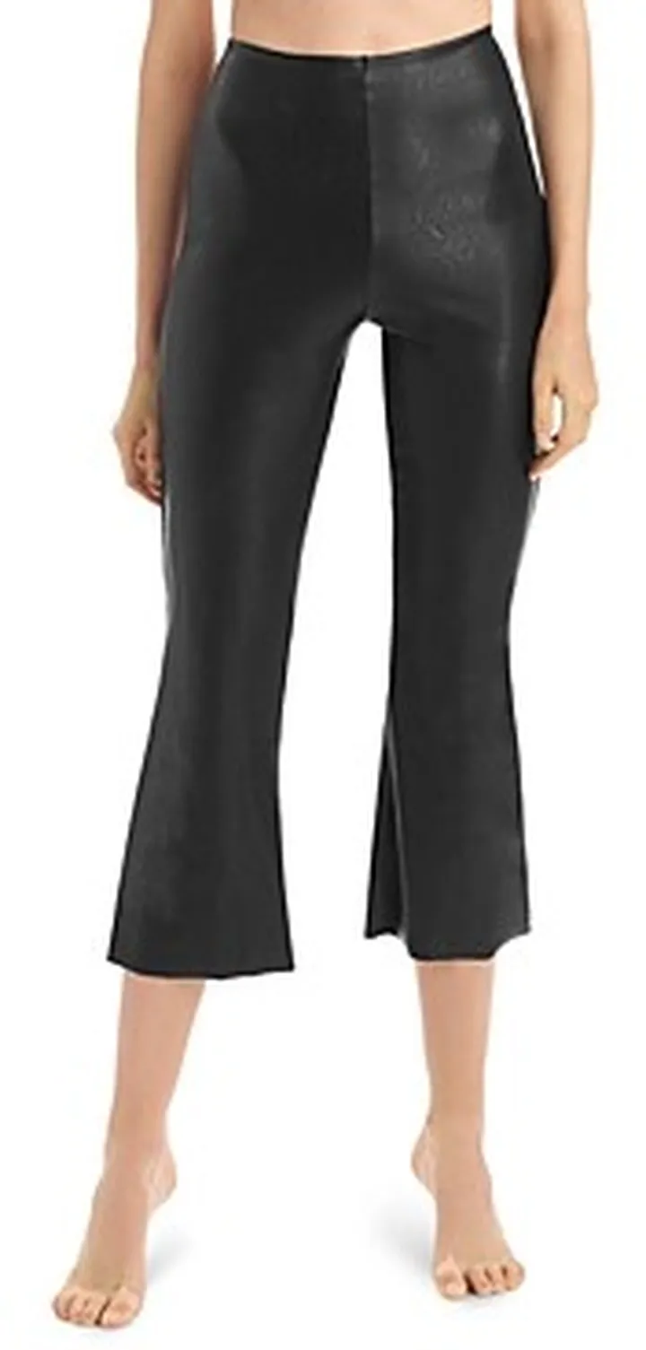 Commando Faux Leather Cropped Flare Leggings