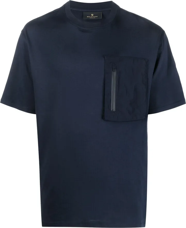 chest zip-pocket T-shirt